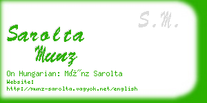 sarolta munz business card